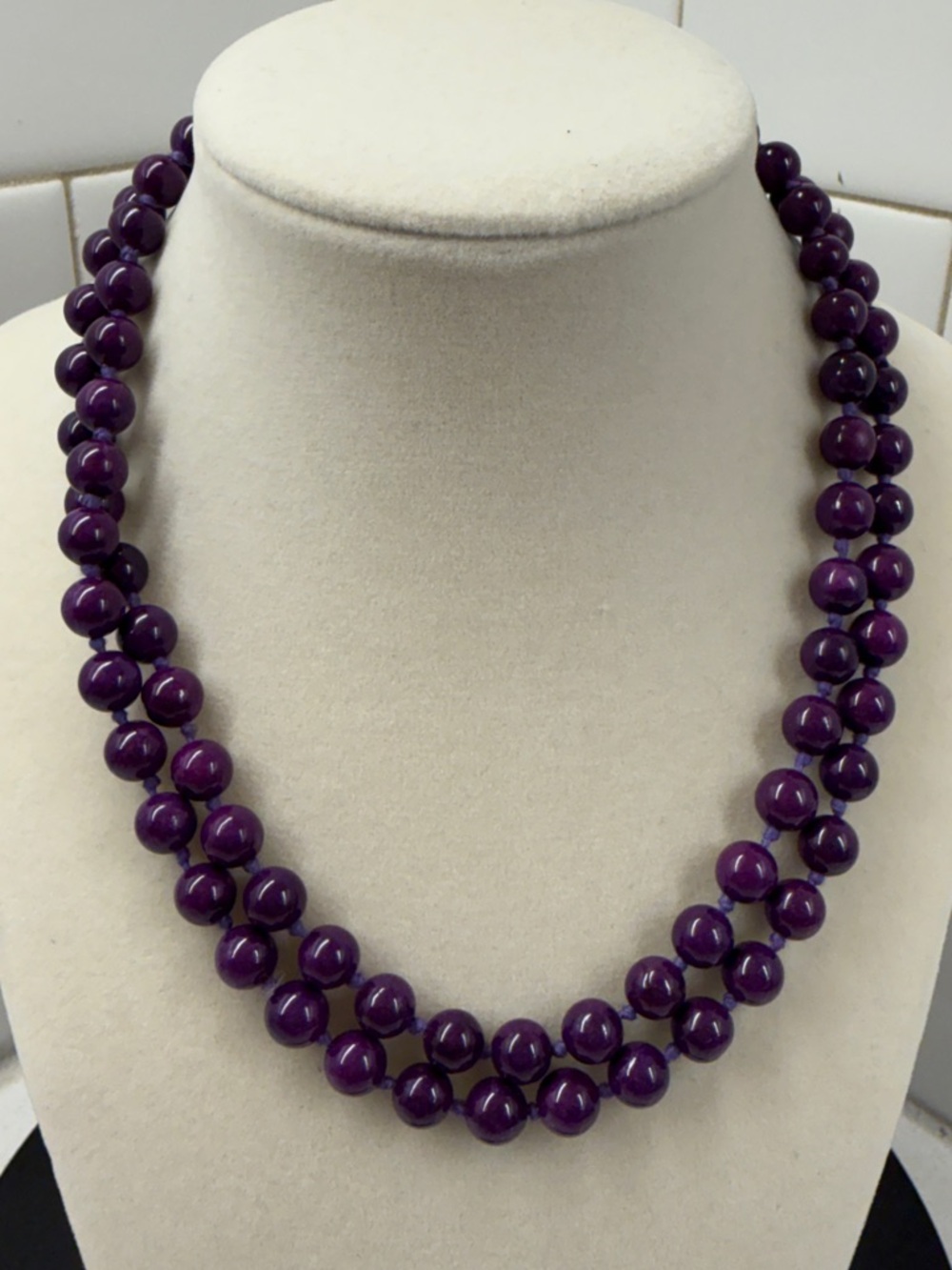 Rare Phosphosiderite Hand Tied Gemstone Necklace